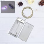 Multicolor 2AA Battery Powered, Copper Wire String Fairy Lights with 30 LEDs - Closeup Embroidery by Nari Haat, India...