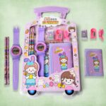 Stationery Set for Kids – 7-in-1 School Kit (Pack of 7 Pcs) - Front View by Nari Haat, Indian ethnic wear, women cl...