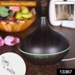 Aromatherapy Humidifier with 7 Colourful LED Light Change (500 ML Capacity) - With Dupatta by Nari Haat, Indian ethni...