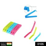 Plastic Snack Bag Clip Sealer Set (18 Pcs, Multicolour) - With Dupatta by Nari Haat, Indian ethnic wear, women clothi...