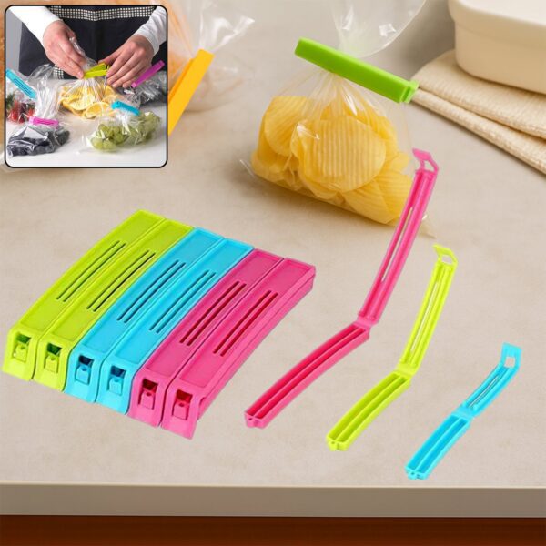 Multicolour Plastic Snack Bag Clips