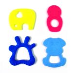 Silicone Baby Teether Pack of 1 (Mix Design & Color) - Sleeve Design by Nari Haat, Indian ethnic wear, women clothing...