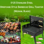 Stainless Steel Briefcase Style Barbecue Grill Toaster (Medium, Black) - Full Detail by Nari Haat, Indian ethnic wear...