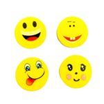 Cute Smile Emoji Eraser Set – Perfect for Kids (4pc Set) - Closeup Embroidery by Nari Haat, Indian ethnic wear, wom...