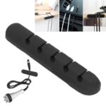 5 Slot Cable Clips - Silicone Adhesive Cord Management Organizer (1 Pc / 5 Slot) - Front View by Nari Haat, Indian et...