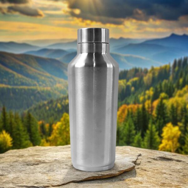 Stainless Steel Water Bottle (1000ML / 1 Pc / Steel) - Front View by Nari Haat, Indian ethnic wear, women clothing, d...