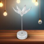 Lotus Flower Lamp with Music, Touch Open and Close, USB Rechargeable (1 Pc) - Front View by Nari Haat, Indian ethnic ...