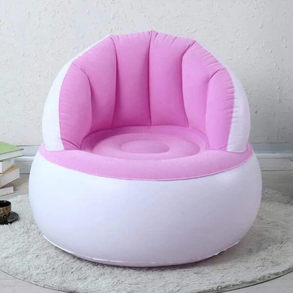 Kids inflatable sofa chair with backrest & Foot Air Pump (1 Set 85x74 Cm Approx) - Front View by Nari Haat, Indian et...