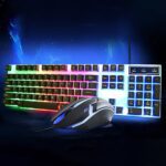 104 Key Colorful Lighting Keyboard Mouse Set (2 Pc Set) - Front View by Nari Haat, Indian ethnic wear, women clothing...