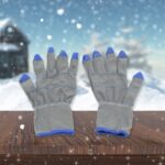 Small 1 Pair Cut Resistant Gloves Anti Cut Gloves Heat Resistant, Nylon Gloves - Front View by Nari Haat, Indian ethn...