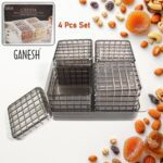 Ganesh Multipurpose Gift Set, Dry fruit (4 Pcs Set / With Tray) - Front View by Nari Haat, Indian ethnic wear, women ...