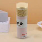 Steel Water Bottle With Glass Lid (350 ML) - Front View by Nari Haat, Indian ethnic wear, women clothing, designer suit