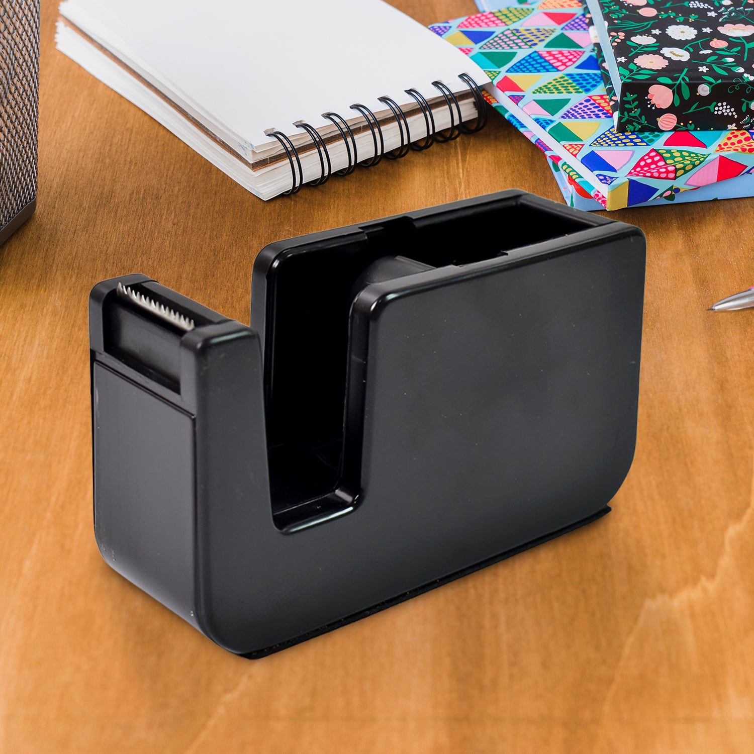 01_074d079a-7d64-4f1e-9703-457f50ed5305.jpg Plastic Tape Dispenser Cutter for Home Office use (1 pc / Big) - Front View by Nari Haat, Indian ethnic wear, women c...