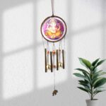 Lord Ganesh Wind Chimes Outdoor Hanging Wind Chime (1 Pc) - Front View by Nari Haat, Indian ethnic wear, women clothi...