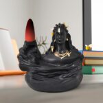 Adiyogi Shiva Backflow Smoke Fountain Incense Holder Burner (1 Pc) - Front View by Nari Haat, Indian ethnic wear, wom...