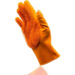 Silicone Glove with Multi Function Blade for Cutting Cleaning Vegetables 1 Pc - Sleeve Design by Nari Haat, Indian et...
