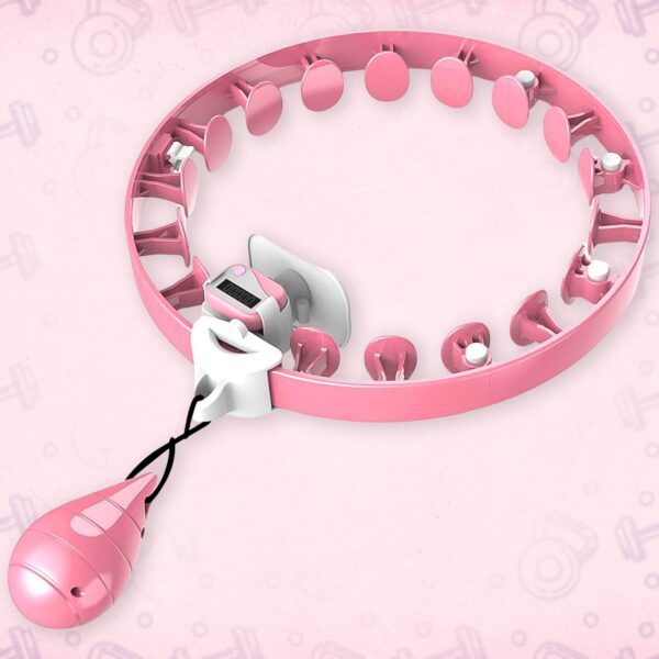 Smart Fitness Hula Hoop with Counter & Spinning Ball (1 Pc / Mix Design / Loose) - Front View by Nari Haat, Indian et...