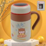 Stainless Steel Mug / Bottle Vacuum Insulated Cup Handle & Small cup (550 ML) - Neckline Detail by Nari Haat, Indian ...