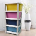 4-Layer Plastic Drawer Storage Organizer, Multi-Purpose Cabinet (1 Pc) - Front View by Nari Haat, Indian ethnic wear,...