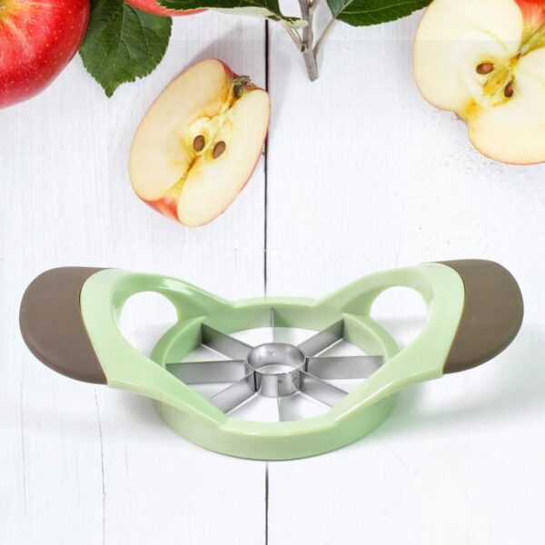 Fruit and Vegetable Cutter Stainless Steel Fruit Separator, 8-cut apple slicer (1 Pc) - Front View by Nari Haat, Indi...