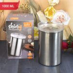 Stainless Steel Airtight Containers with See Through Lid (1 Pc / 1000 ML) - Closeup Embroidery by Nari Haat, Indian e...