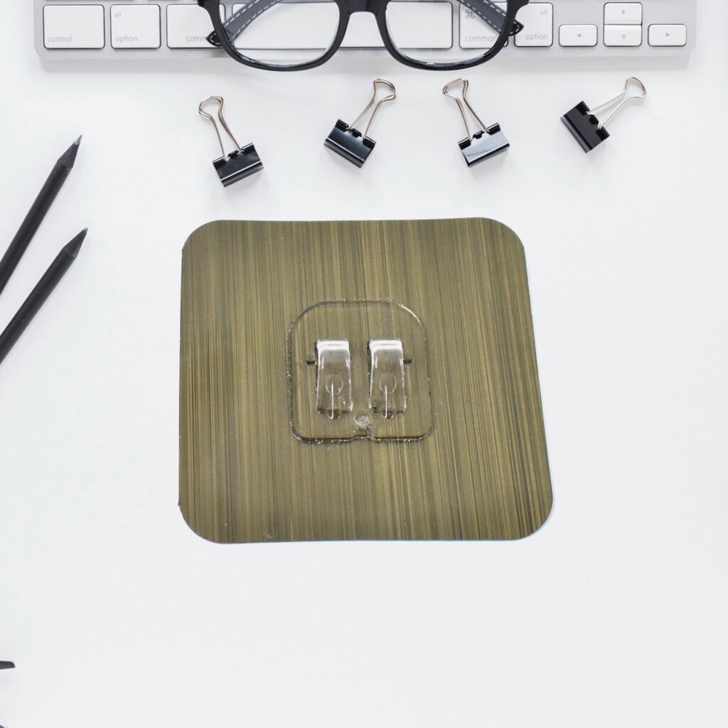 Adhesive Sticky Waterproof Oil Proof, Reusable Wall Utility Seamless Wall Hook (1 Pc) - Front View by Nari Haat, Indi...