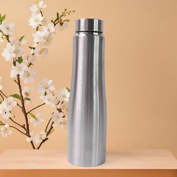 Stainless Steel Double Wall Vacuum-Insulated Drink Water Bottle (1000 ML) - Front View by Nari Haat, Indian ethnic we...