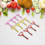 Fruit Peeler Vegetable Peel Removal Tool (12 Pc Set) - Front View by Nari Haat, Indian ethnic wear, women clothing, d...