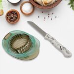 Stainless Steel, Egg Slicer & Knife (2 Pc Set) - Front View by Nari Haat, Indian ethnic wear, women clothing, designe...