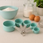 Stainless Steel and Plastics Measuring Cups (5 Pcs Set) - Closeup Embroidery by Nari Haat, Indian ethnic wear, women ...