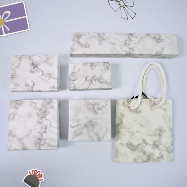 Cardboard Jewelry Boxes Gift Case Small Paper Jewelry Gift (7 Pcs Set / Mix Size) - Front View by Nari Haat, Indian e...