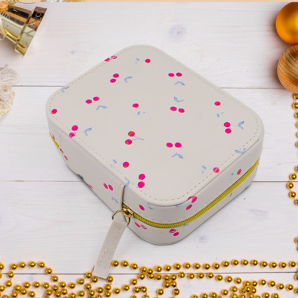 Jewelry Travel Organizer Case (1 Pc / Mix Design) - Front View by Nari Haat, Indian ethnic wear, women clothing, desi...