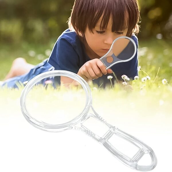 Handheld Plastic Magnifying Glasses (1 Pc / 55 MM) - Front View by Nari Haat, Indian ethnic wear, women clothing, des...