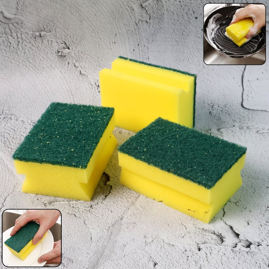 2-in-1 Scrub Sponge for Kitchen and Bathroom