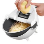 10 in 1 Multifunctional Vegetable Fruits Cutter / Slicer Shredder with Rotating - Back View by Nari Haat, Indian ethn...