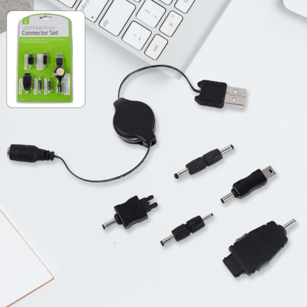 5 in 1 Universal Multi USB Charger Cable Connection kit for a Mobile Phone - Front View by Nari Haat, Indian ethnic w...