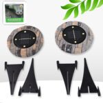 Disk Lights Slate – Heavy Duty Outdoor Solar Pathway Lights – 4 LED (2 Pc) - Front View by Nari Haat, Indian ethn...