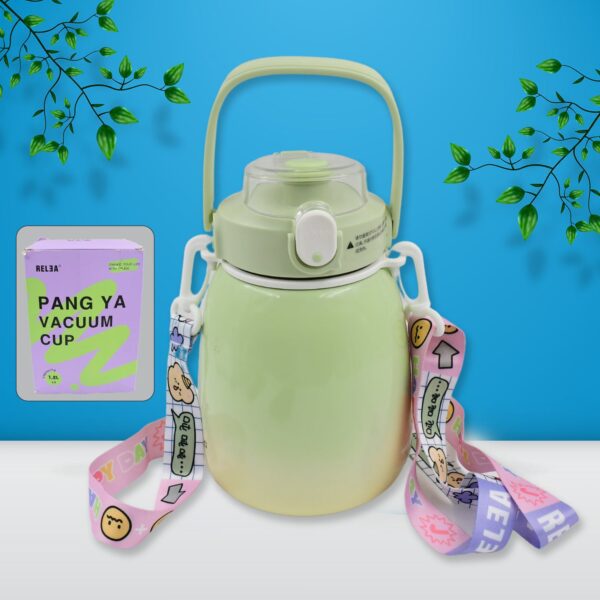 Stainless Steel Mug / Bottle Vacuum Insulated Cup With Handle (1200 ML) - Front View by Nari Haat, Indian ethnic wear...