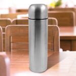 Vacuum Flask Without Cover, 18/8 Stainless Steel | Hot and Cold Water Bottle with Push-Down Lid | Double Walled Stain...