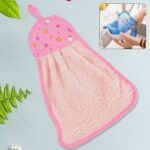 Microfiber Wash Basin Hanging Hand Kitchen Towel Napkin with Loop - Front View by Nari Haat, Indian ethnic wear, wome...