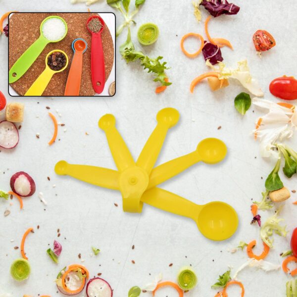 Plastic Measuring Spoons - Set of 5 - Front View by Nari Haat, Indian ethnic wear, women clothing, designer suit