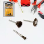 Brass Wire Wheels, 3 Pcs Brass Wire Wheels, Rust Removal Tool - Front View by Nari Haat, Indian ethnic wear, women cl...