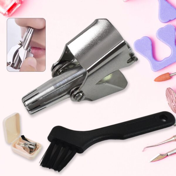 Nose Hair Clipper, Stainless Steel Hair Remover (1 Pc / With Brush & Plastic Case) - Front View by Nari Haat, Indian ...