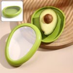 Green Oval Shape Vegetable Container Premium Fruits Saver Keeper (1 Pc) - Front View by Nari Haat, Indian ethnic wear...