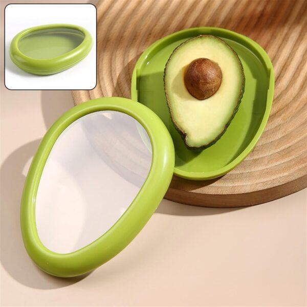 Green Oval Shape Vegetable Container Premium Fruits Saver Keeper (1 Pc) - Front View by Nari Haat, Indian ethnic wear...
