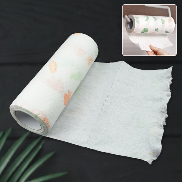 Non Woven Reusable Tissue Roll Oil Absorbing Paper Towel 40 sheets / Pulls - Front View by Nari Haat, Indian ethnic w...