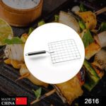 Square Stainless Steel Barbecue Grill with Steel Handle - With Dupatta by Nari Haat, Indian ethnic wear, women clothi...