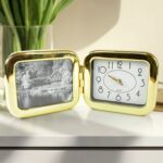 Portable Foldable Desk Clock – Space-Saving and Stylish (1 Pc) - Front View by Nari Haat, Indian ethnic wear, women...