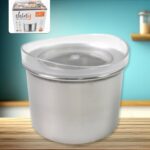 Multipurpose Stainless Steel Airtight Containers with See Through Lid (1 Pc / 500 ML) - Front View by Nari Haat, Indi...