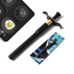 Stainless Steel Black Gas Lighter for Gas Stove, Long Lasting (1 Pc) - Closeup Embroidery by Nari Haat, Indian ethnic...